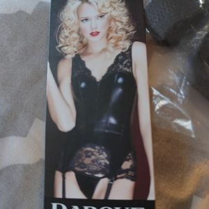 Darque size small black pleather/lace corset